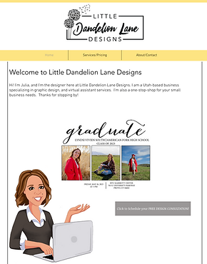 Little Dandelion Lane Designs Website