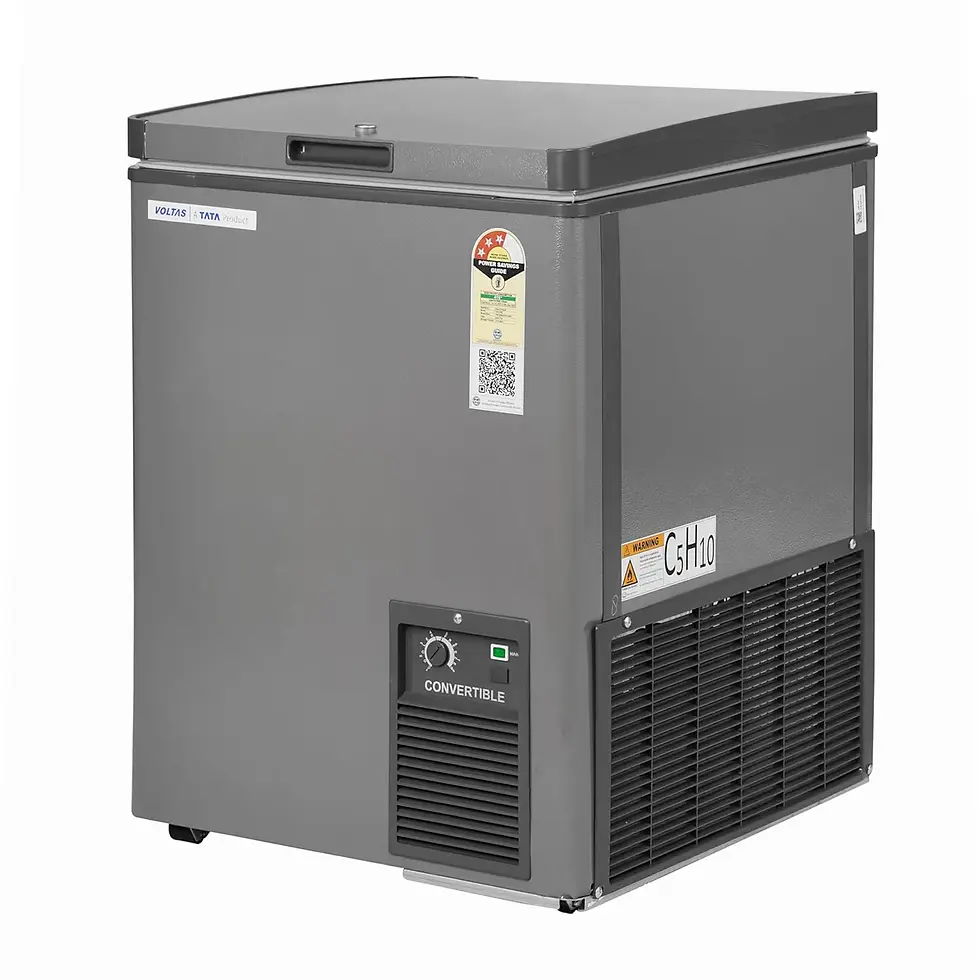 Thumbnail: VOLTAS CVF120SA3 P PL CONVERTIBLE GRY -120 LITRES DEEP FREEZER