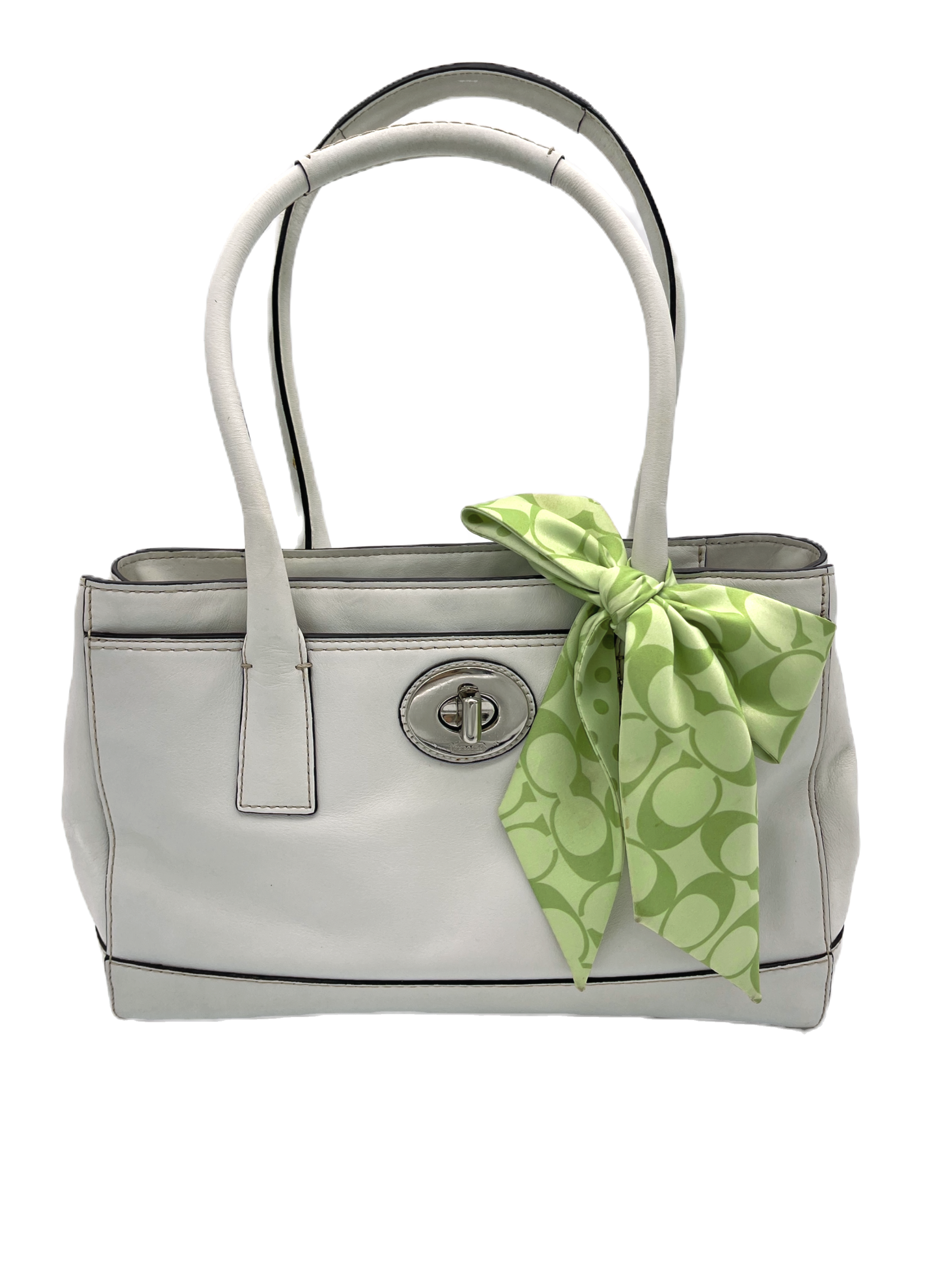 Coach Madeline Ivory Bag with Bow Strap