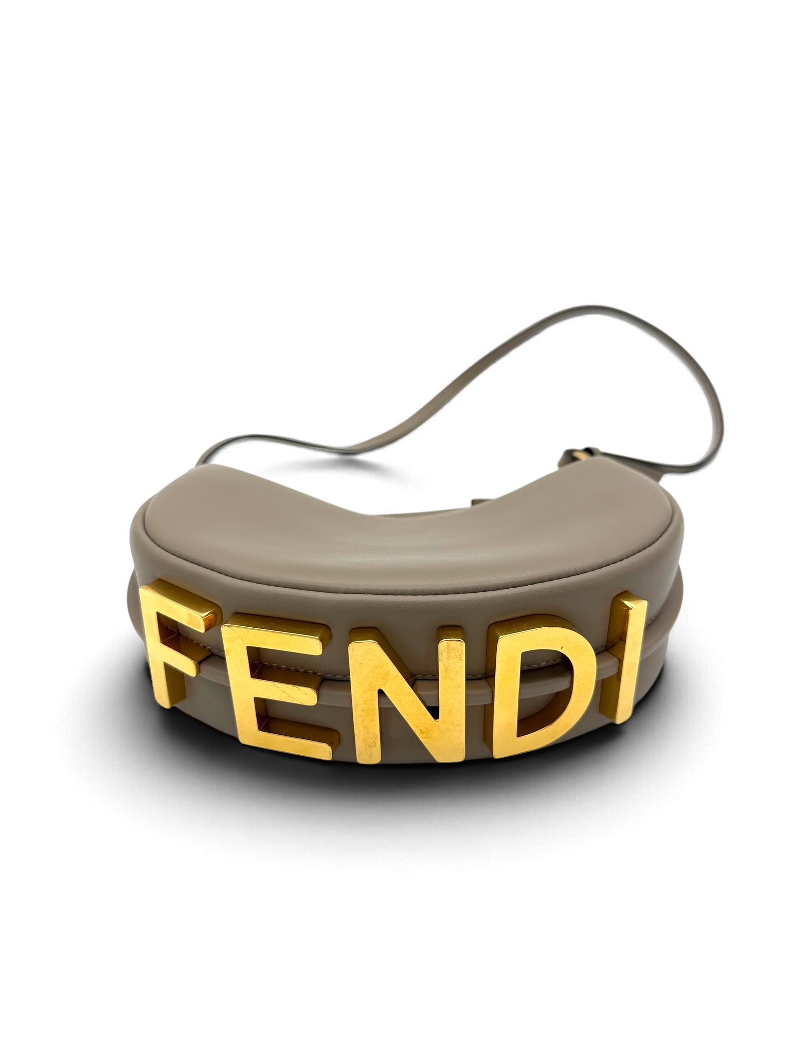 Fendi Fendigraphy Small Hobo Bag Taupe