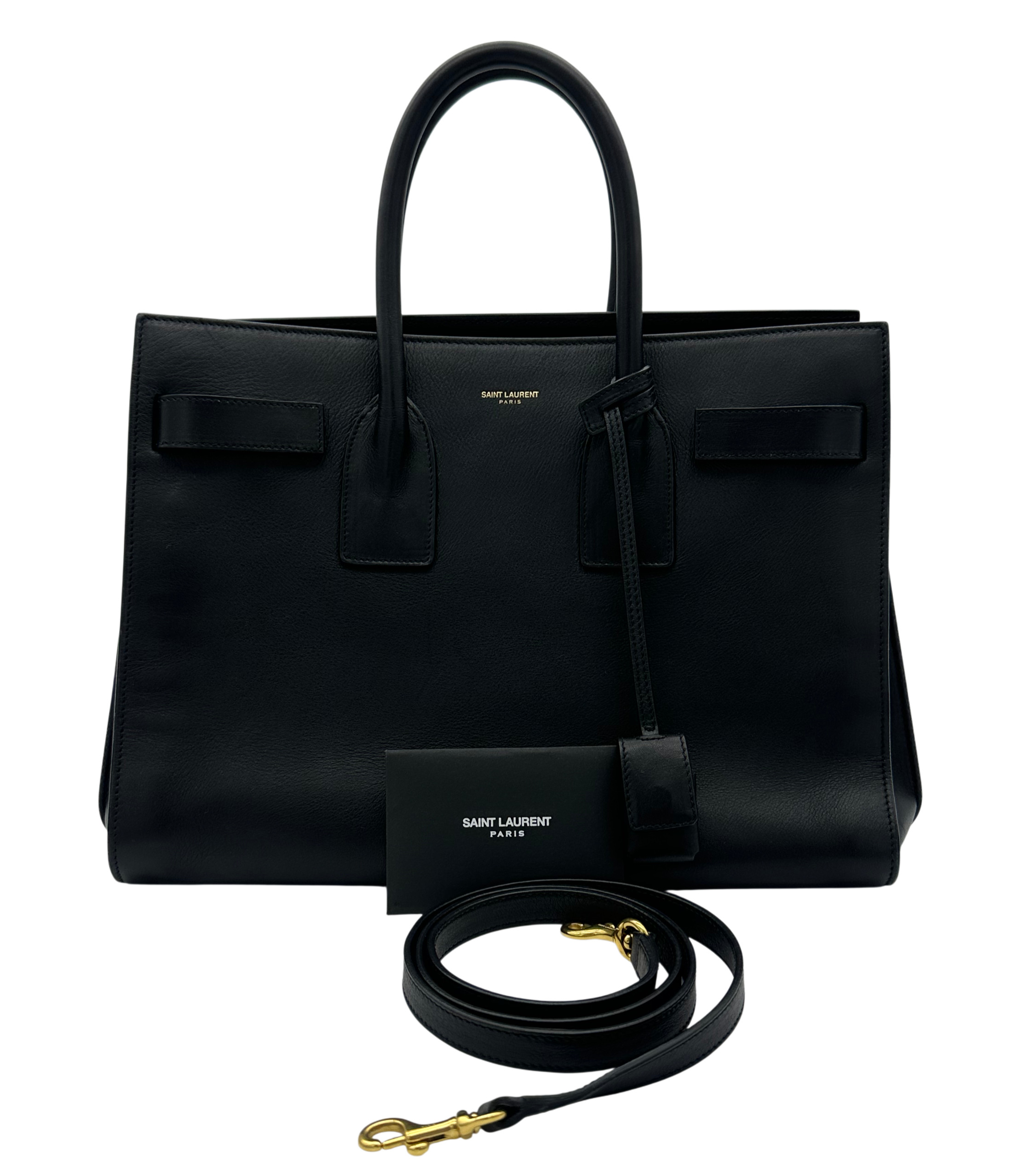 Saint Laurent Sac de Jour Leather Tote in Black Small image 7