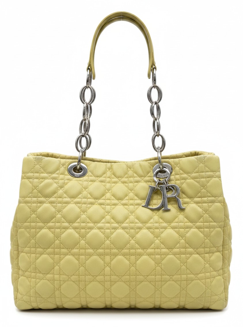 Dior Soft Shopping Cannage Tote in Yellow