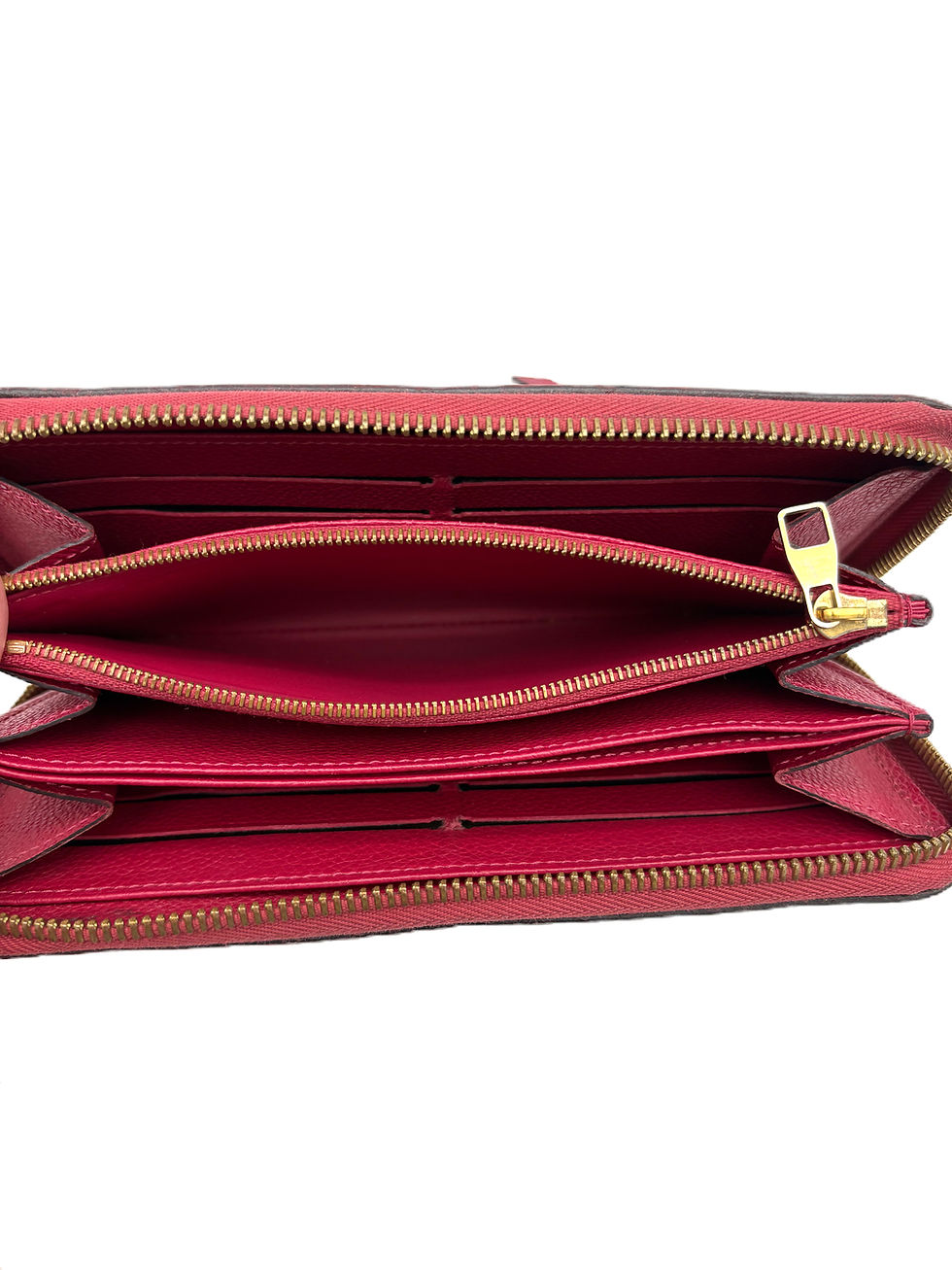 Thumbnail: Louis Vuitton Zippy Wallet in monogram empreinte pink leather