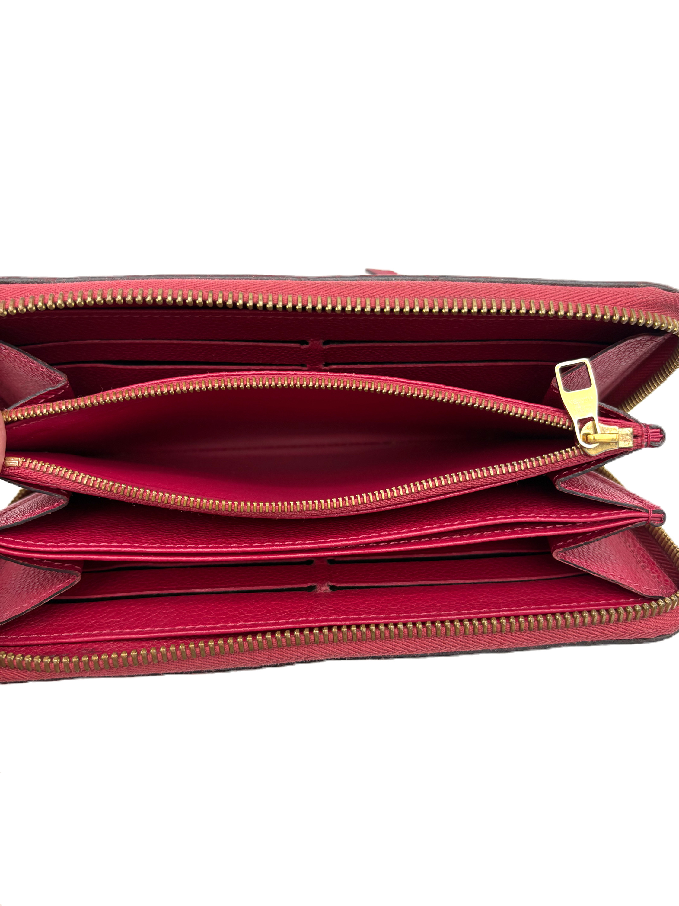 Louis Vuitton Zippy Wallet in monogram empreinte pink leather image 6