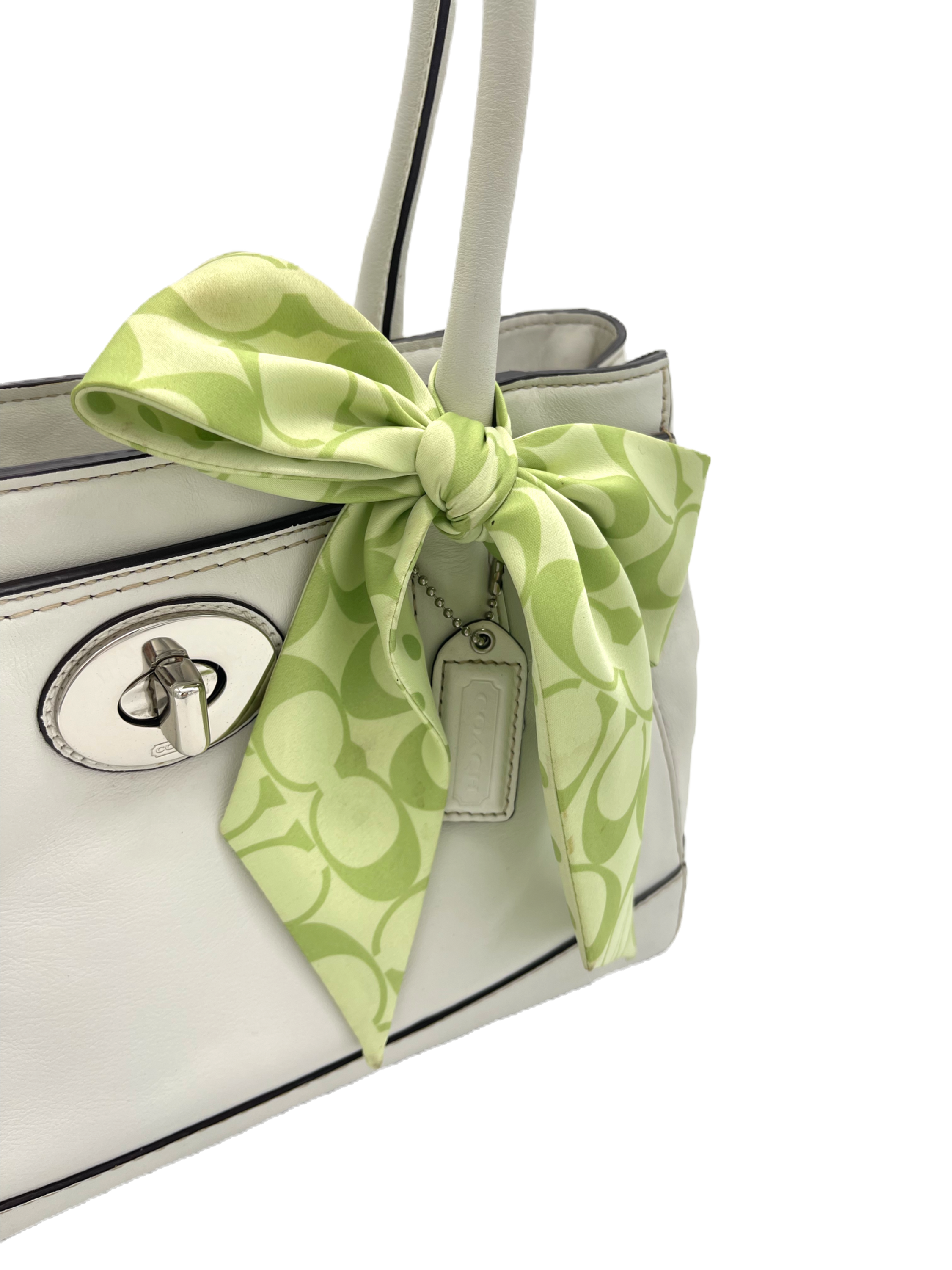 Coach Madeline Ivory Bag with Bow Strap image 6