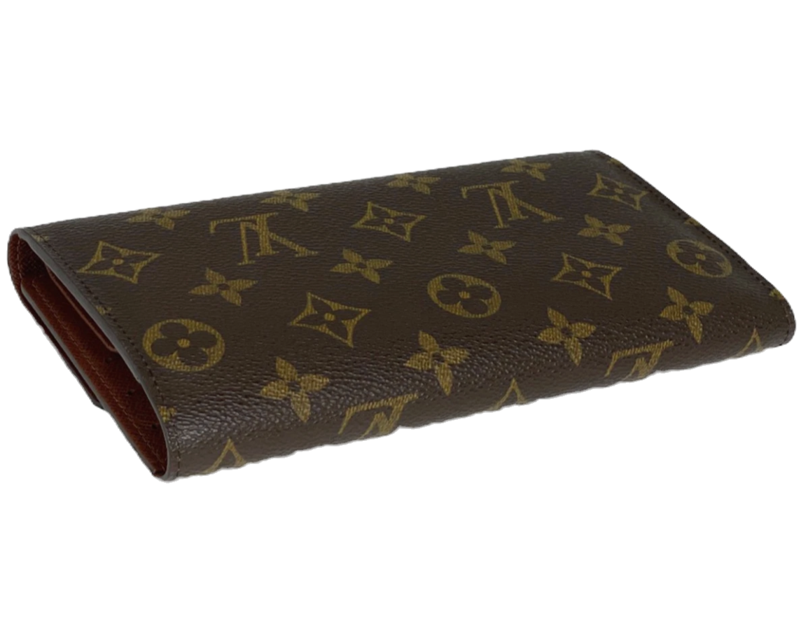 Louis Vuitton Porte Tresor International Long Wallet Trifold Monogram Brown image 4