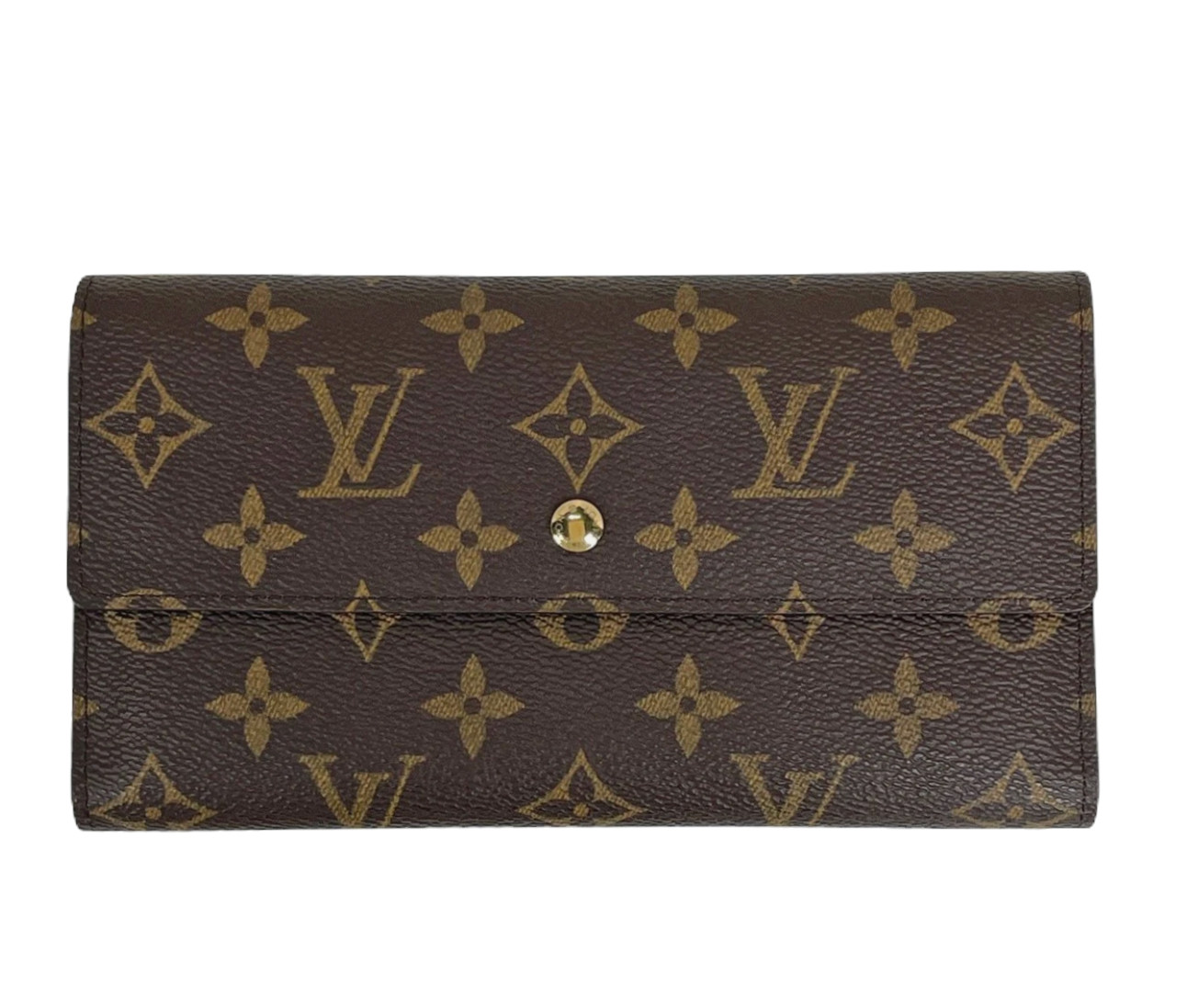 Louis Vuitton Porte Tresor International Long Wallet Trifold Monogram Brown — pre-loved Louis Vuitton at The Handbag Room Australia