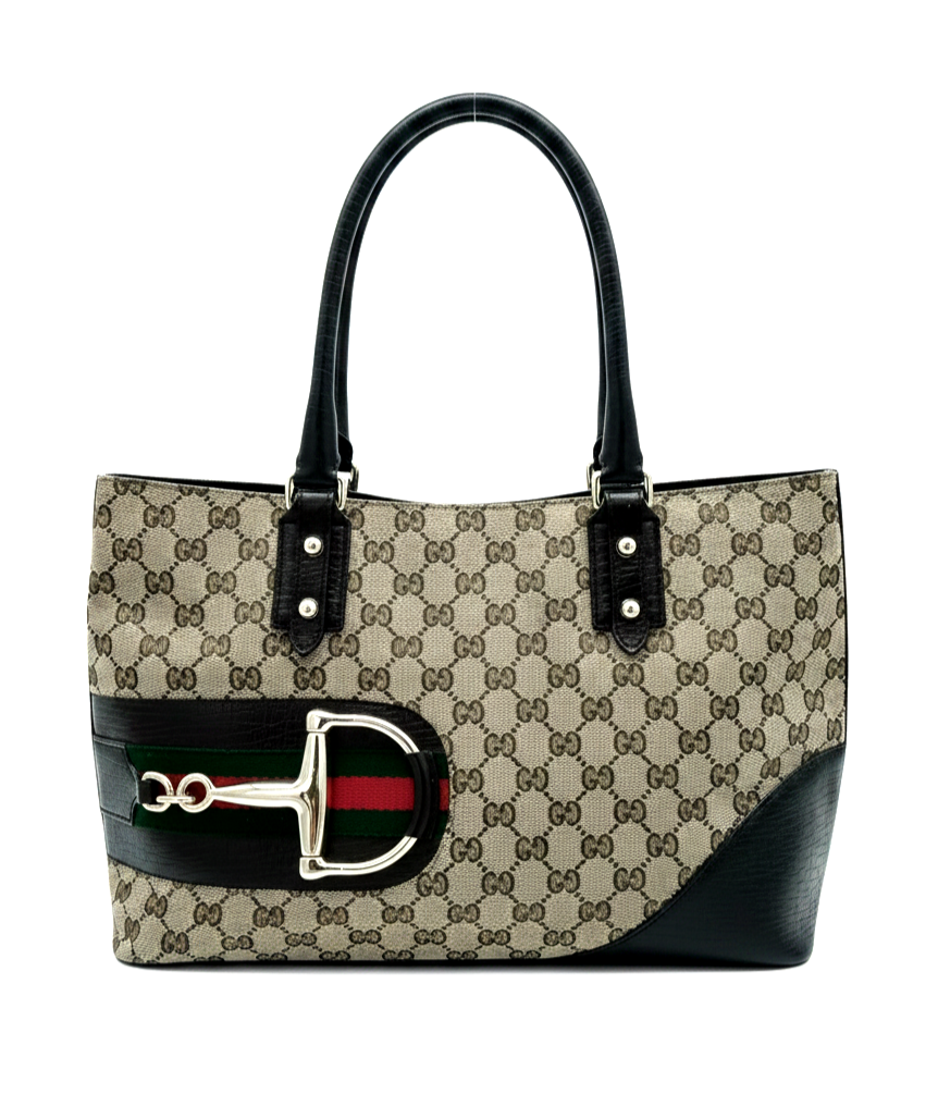 Gucci GG Canvas Hasler Horsebit Tote Bag — pre-loved Gucci at The Handbag Room Australia