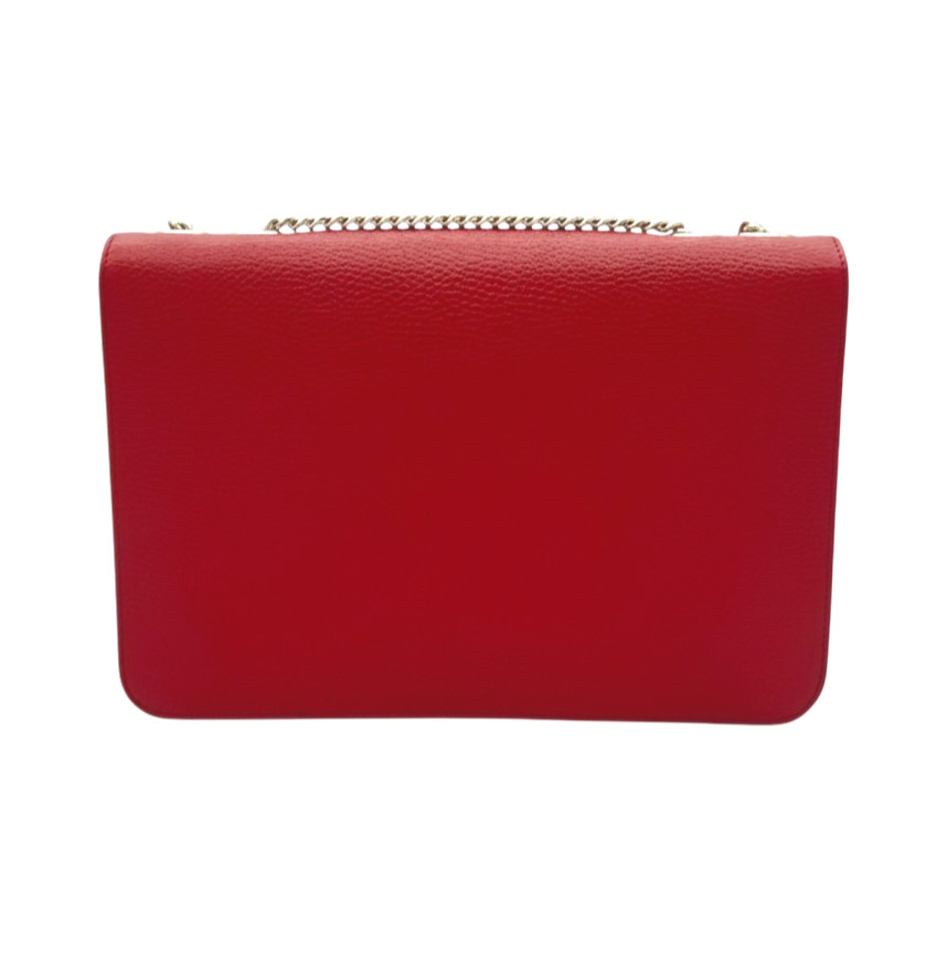 Interlocking G Crossbody Bag Plain Leather with Gold Hardware Medium, Red image 2