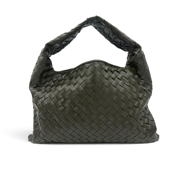 Bottega Veneta Intrecciato Leather Hobo Bag – Olive Green