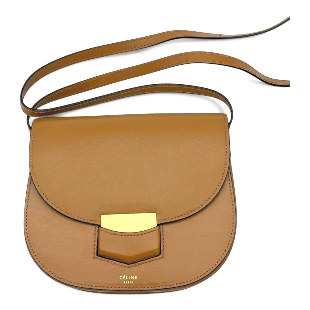 Celine Trotteur Calfskin Small Crossboadory Tan image 2