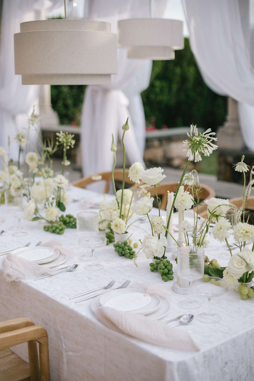 Thumbnail: Linen chandelier coastal rental richmond virginia dover hall