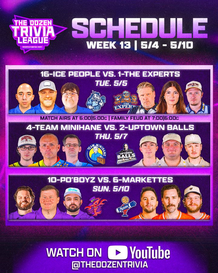 Week 13: Dozen Trivia Preview
