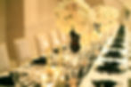 Wedding table with golden details