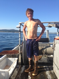 Luke absolutely loves to swim