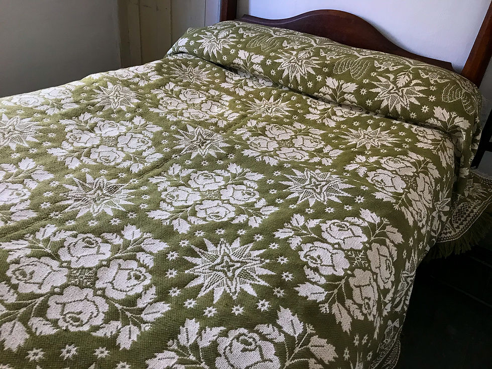 Thumbnail: Figured Coverlet—Campbell's Rose and Stars