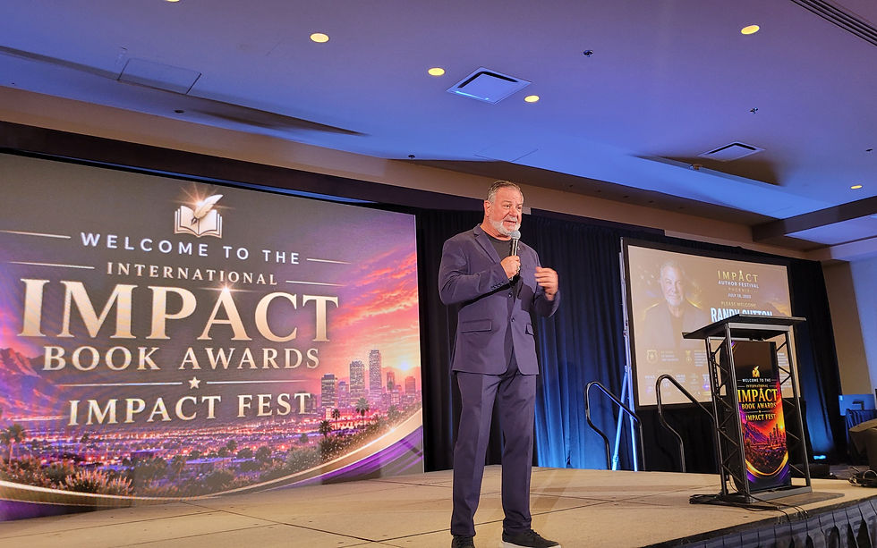 At the Impact Awards Festival, one of the speakers up on stage
