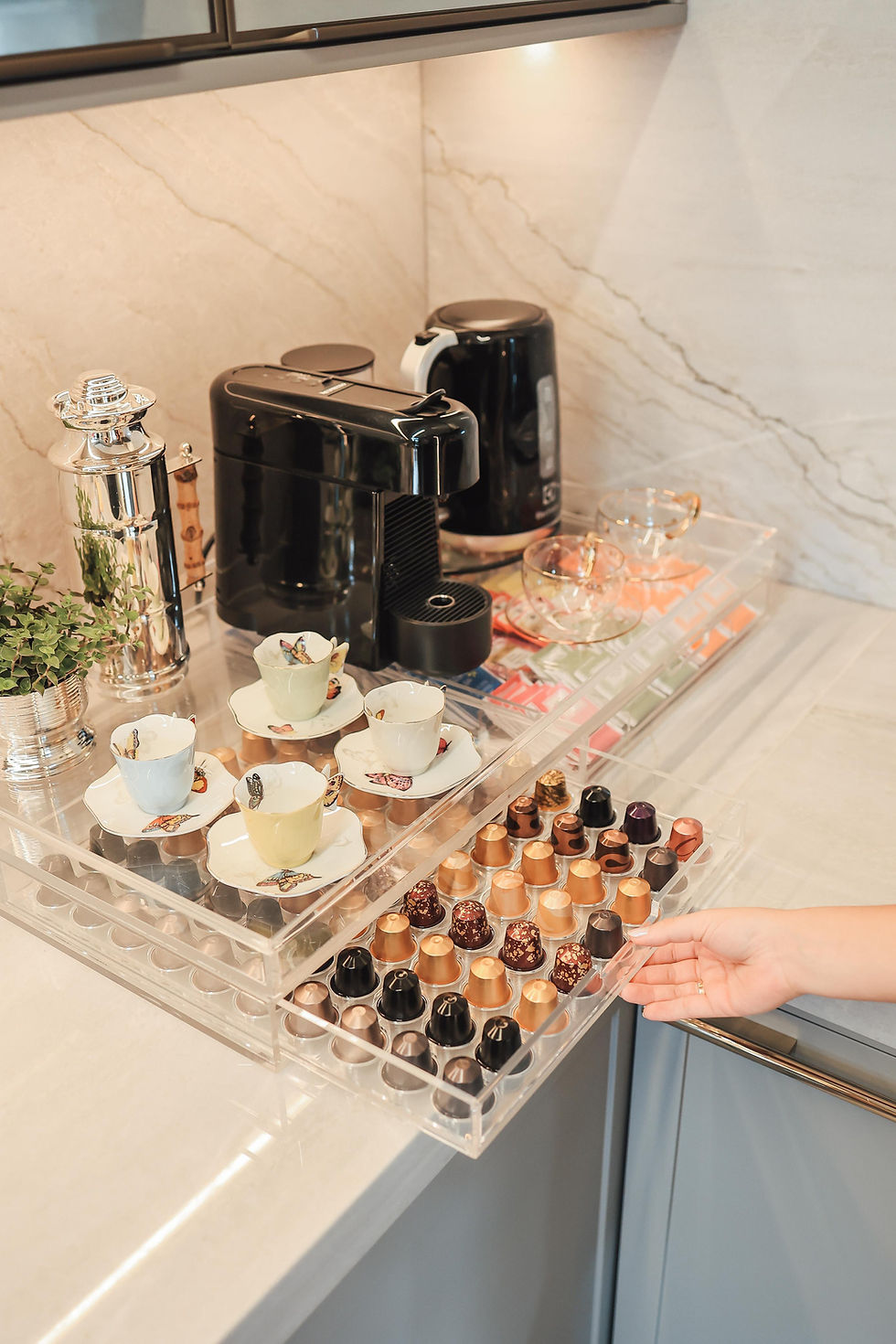 Miniatura: Xicaras de Café com pires para 2 pessoas, Noritake - Toorak Platinum 