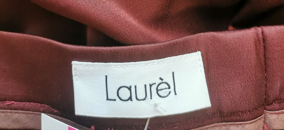 Thumbnail: Laurel Burgundy Glossy Trousers - Size Estimate M
