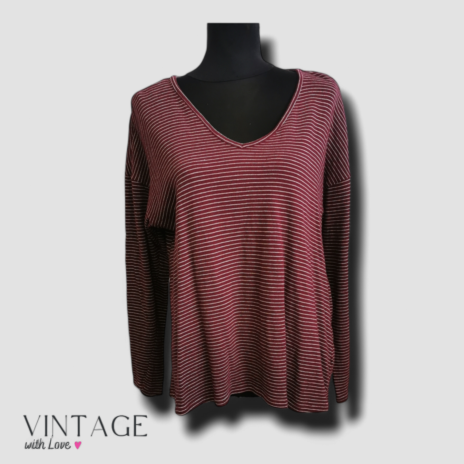 Eyeshadow Red & White Top With Back Tie - Size M