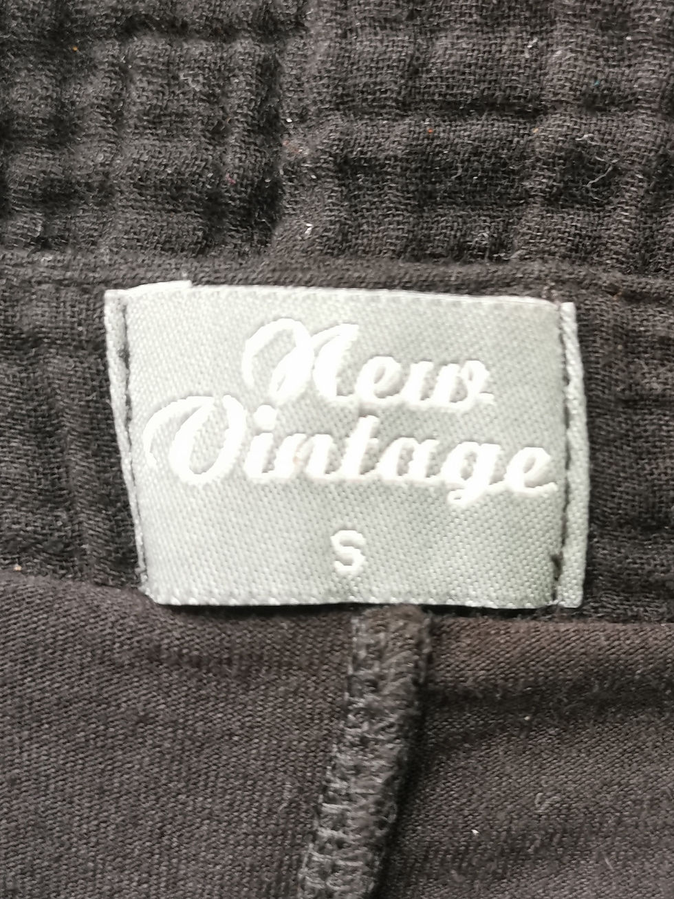 Thumbnail: New Vintage Black  Round Neck Blouse - Size S