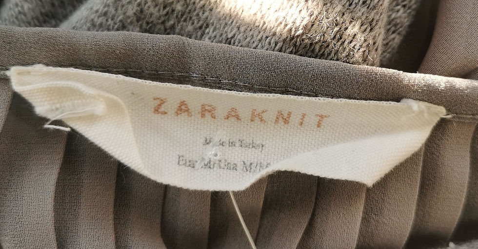 Thumbnail: Zara Grey Knit Top - Size M