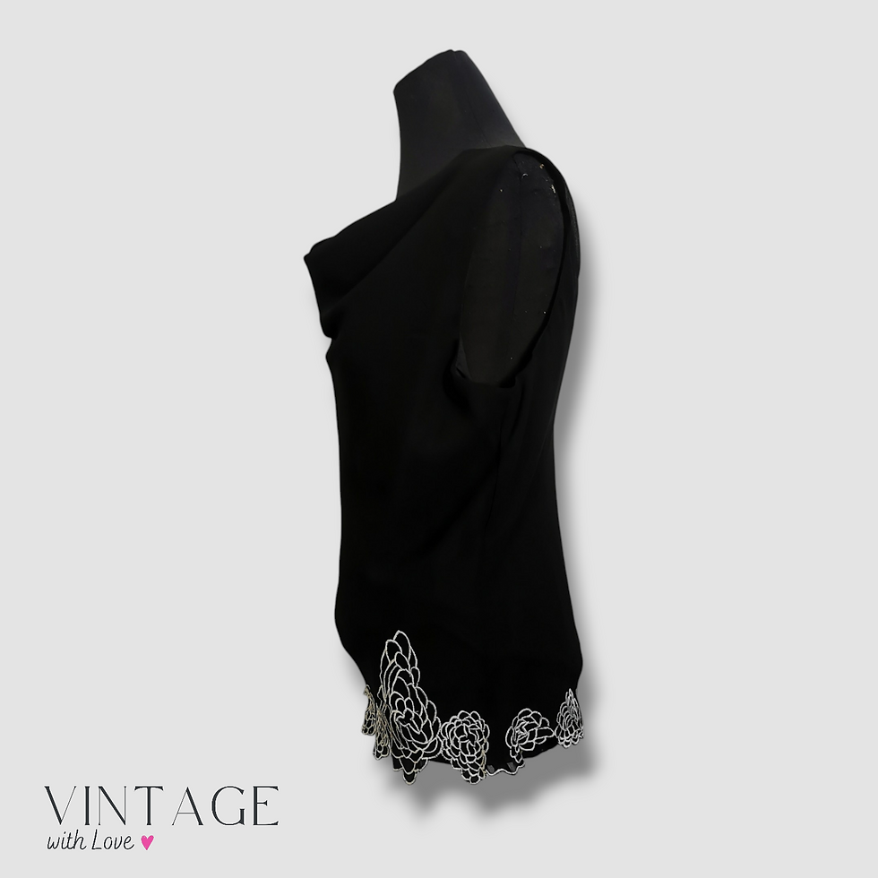 Thumbnail: Essence Midnight Black Sleeveless Top - Size M