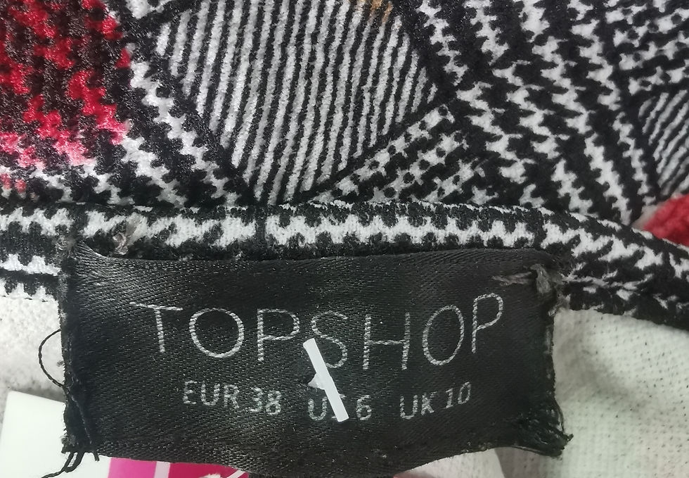 Thumbnail: Topshop Multi-Coloured Shift Dress - Size UK 10