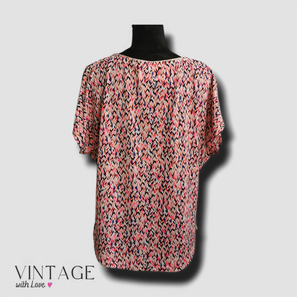 Thumbnail: Promo Multi-Colour V-Neck Top - Size Estimate M/L