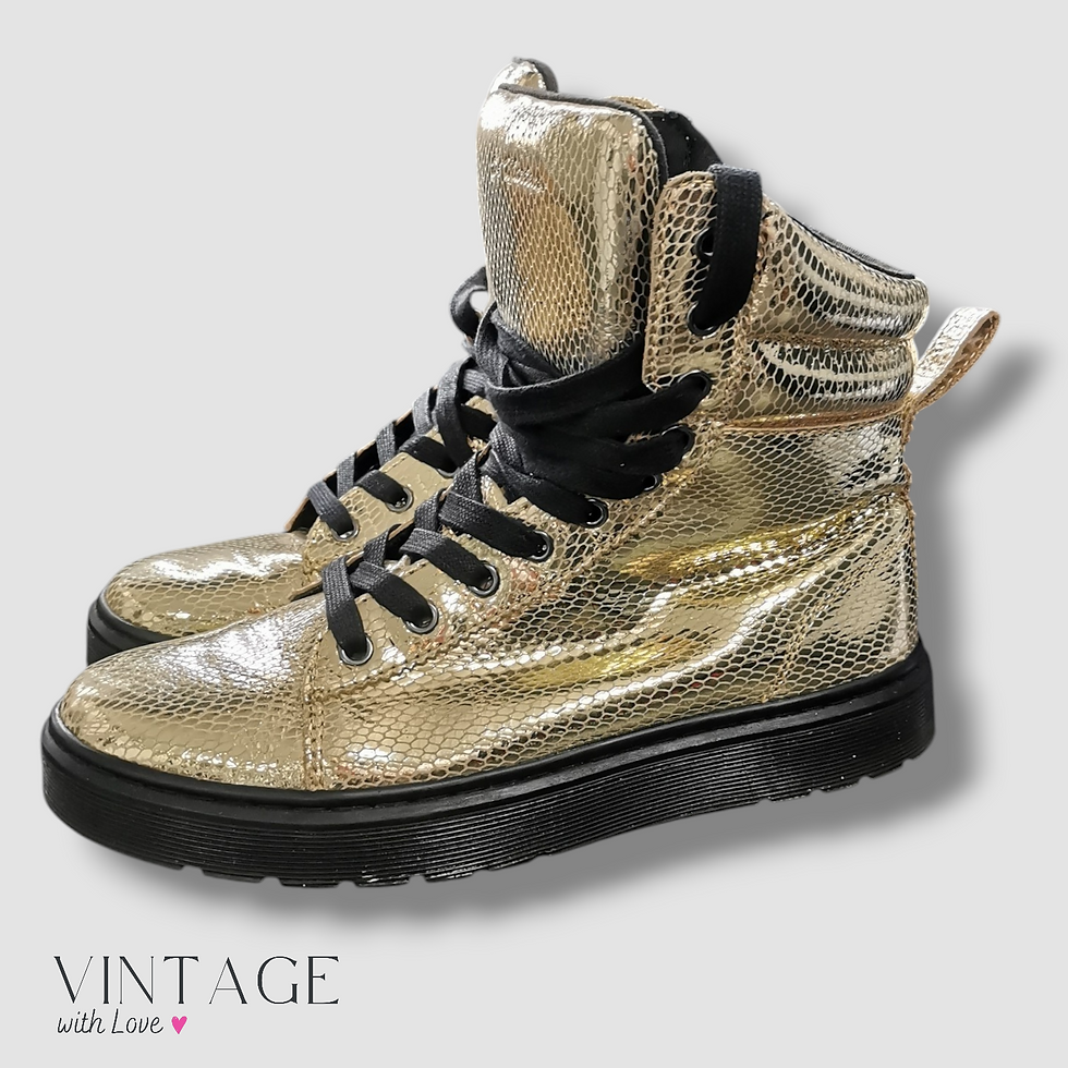 Thumbnail: Dr Martens Gold Thick Rubber Boots - Size 6
