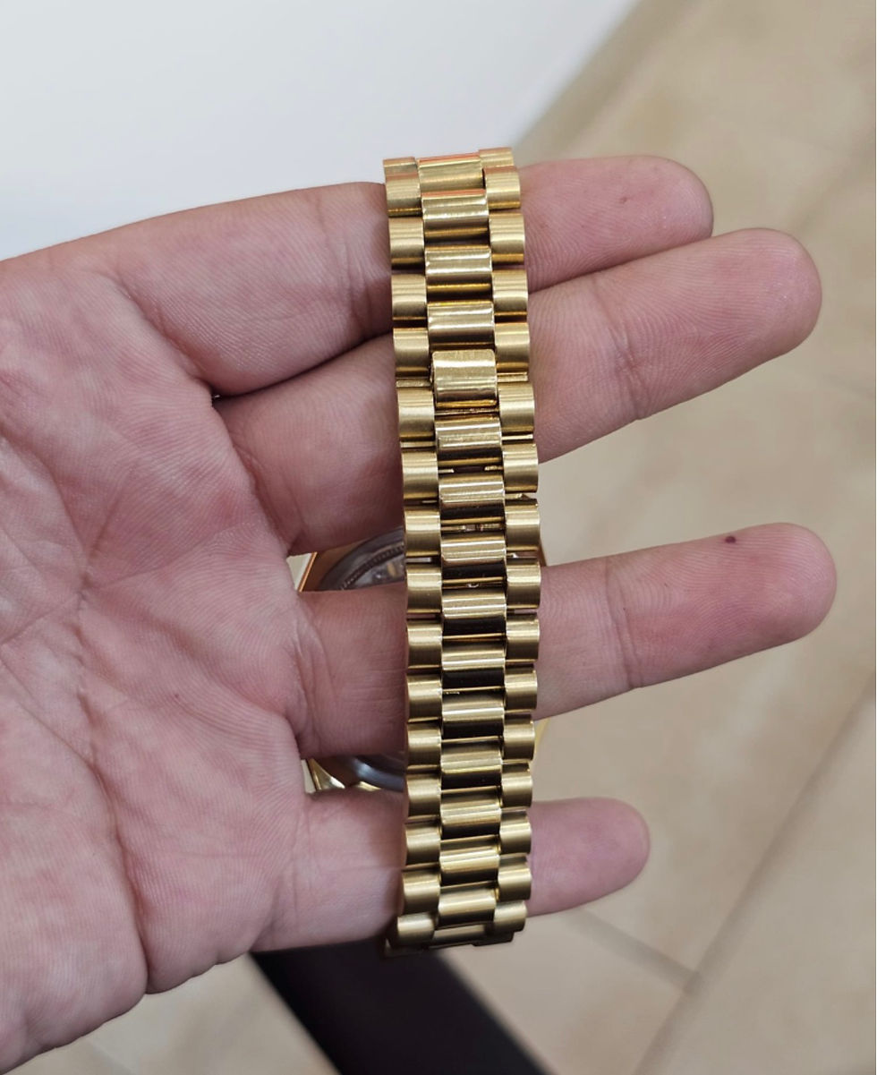 Thumbnail: Barry Polo steel band, Rose Gold Stainless Steel, Leather Strap, Open-Heart 