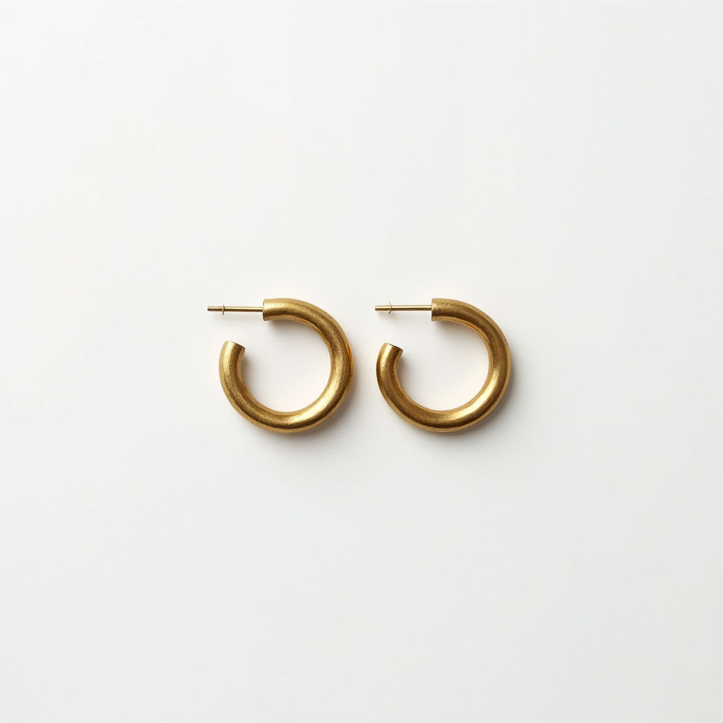 Brass Hoop Earrings