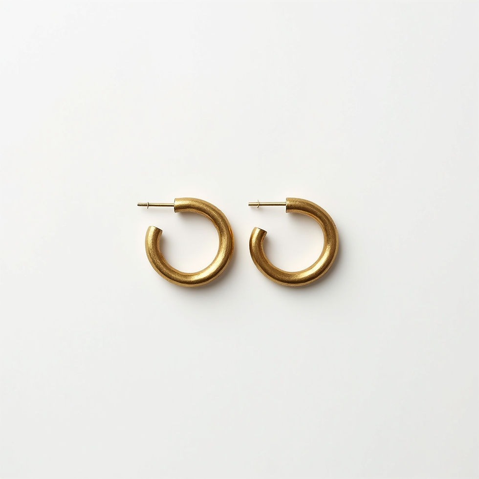 Brass Hoop Earrings