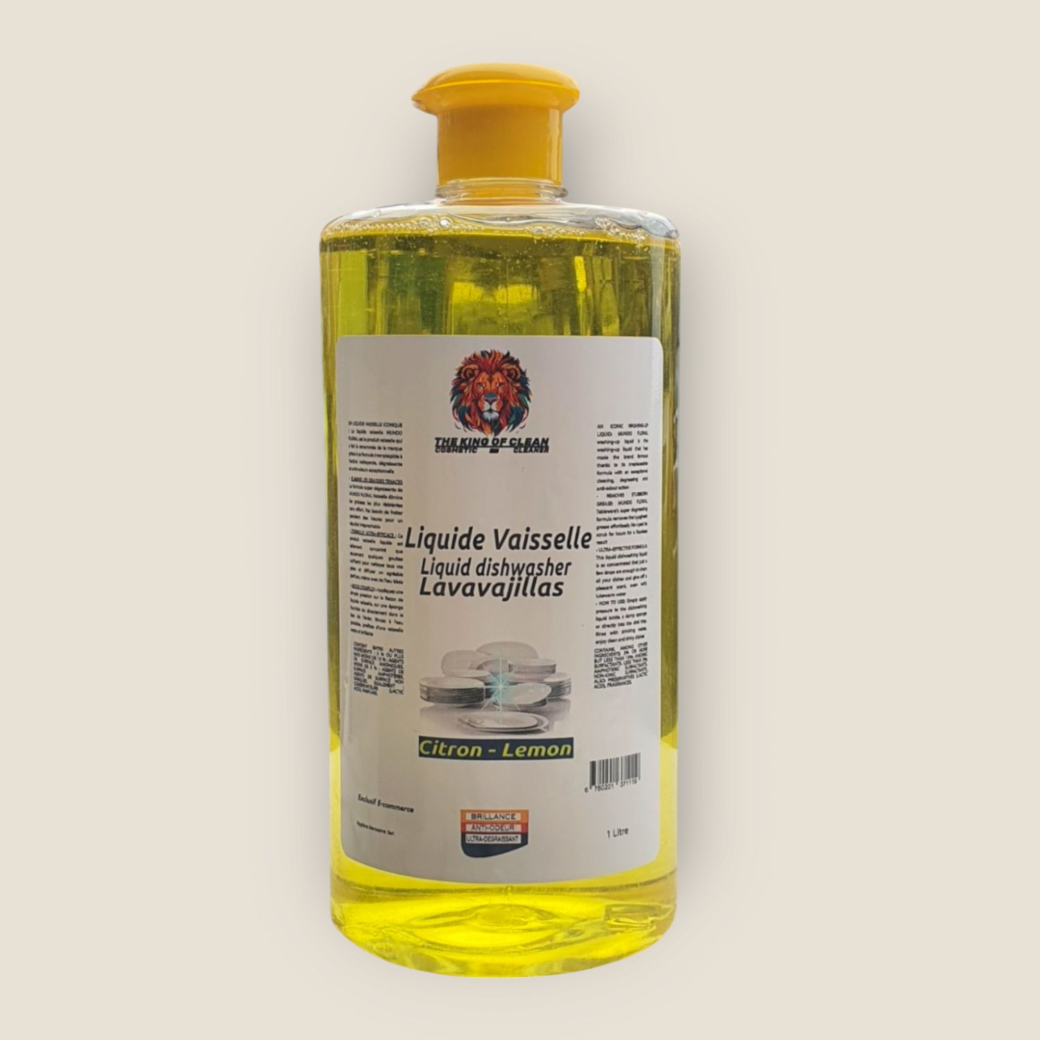 Bouteille de 1L de liquide vaisselle au citron