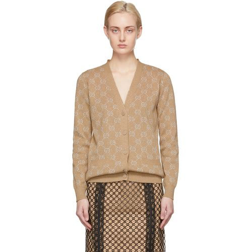 ภาพขนาดย่อ: GG100: GUCCI Camel & Beige GG Cardigan