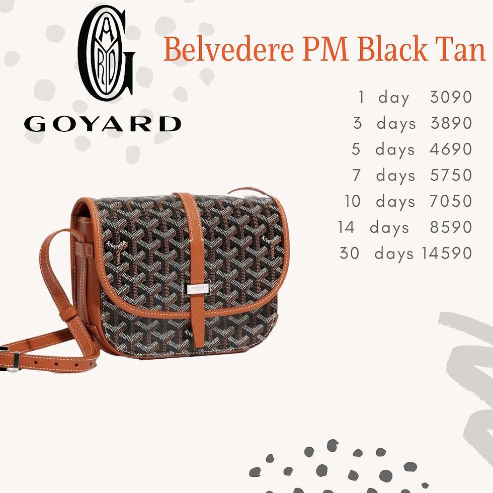 ภาพขนาดย่อ: GOY008 : GOYARD BELVEDERE PM Black Tan