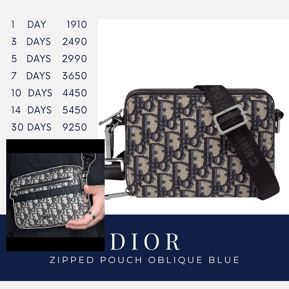 ภาพขนาดย่อ: CD057  :  DIOR Zipped POUCH Oblique Blue