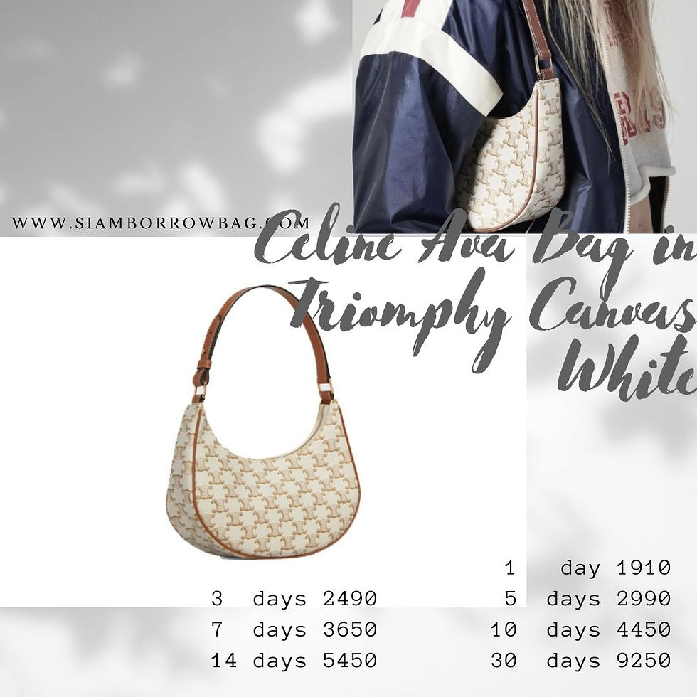 ภาพขนาดย่อ: CEL028 :  CELINE AVA Triomphe Canvas - WHITE Submit