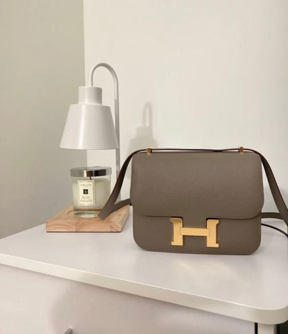 ภาพขนาดย่อ: HER042 :  HERMES CONSTANCE 18 Epsom GRIS ETAIN ROSEGOLD Hardware