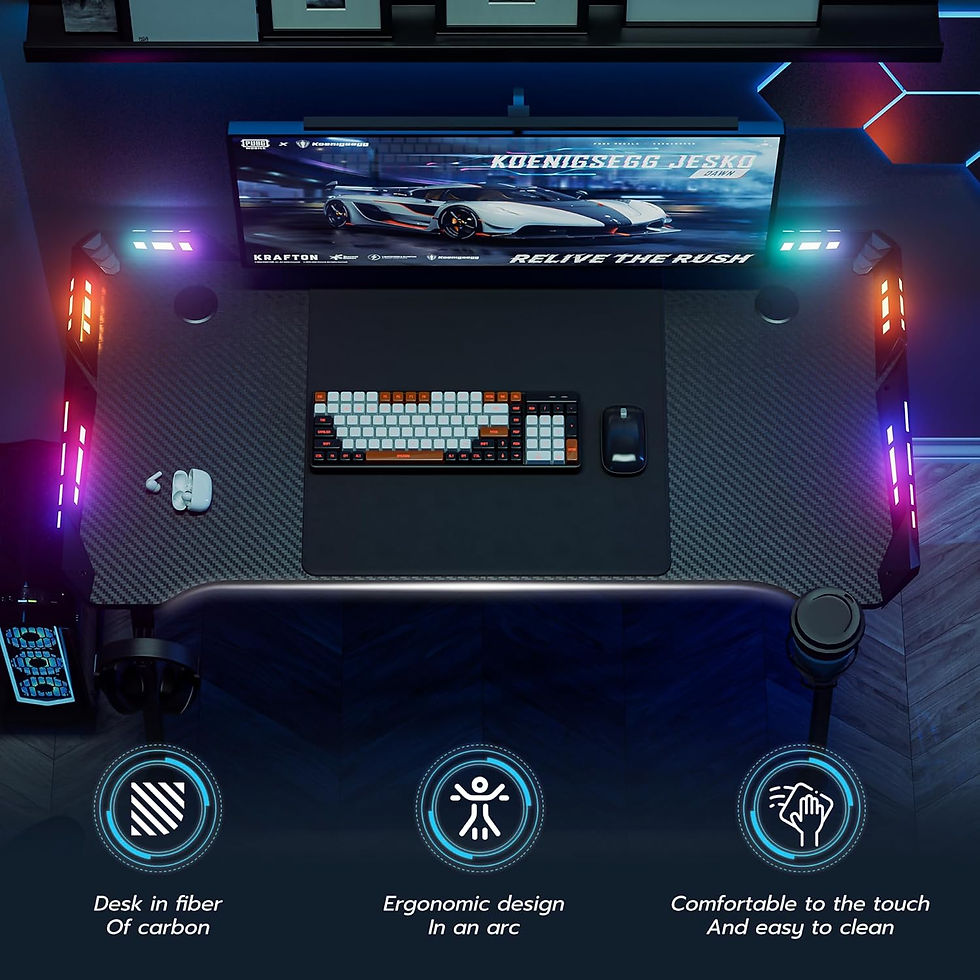 Miniatura: MESA GAMER WEMUZVIU RGB 47 INCH WORKSTATIONS