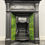 Thumbnail: Original Antique Art Nouveau Tiled Cast Iron Combination Grate Fireplace