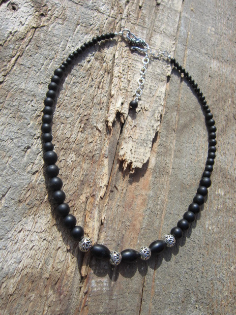 Onyx & Silver Necklace