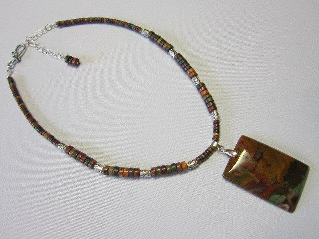Cherry Creek Jasper & Silver Necklace