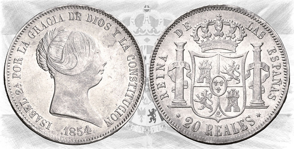 Isabel II. 20 Reales. 1854, Madrid