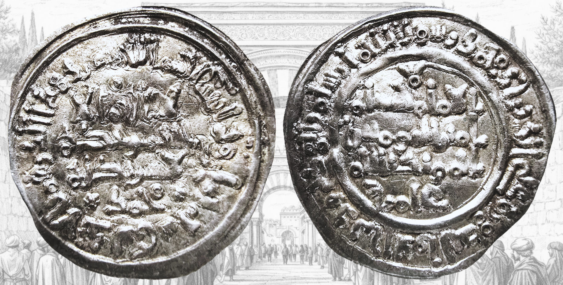 Hisham II. Dirham de Hisham II. 388 H. Al Andalus.