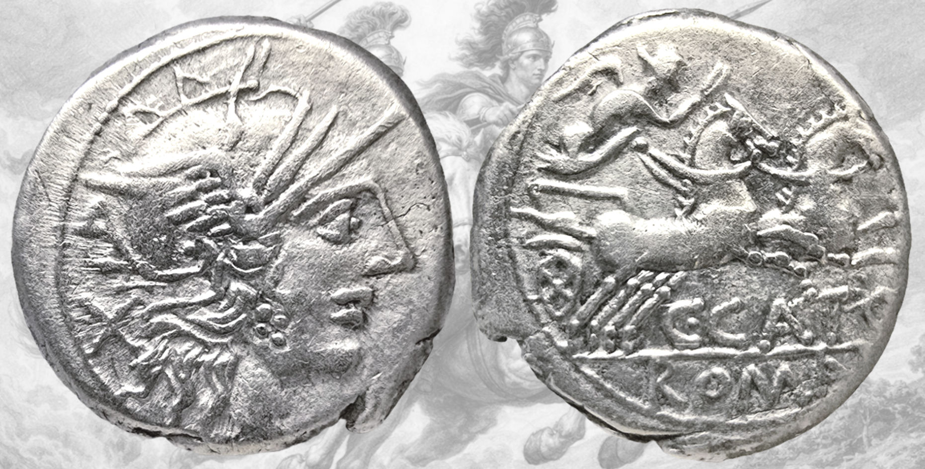 Denario Republica Romana. Denario C. Porcius Cato. Crawford 274/1