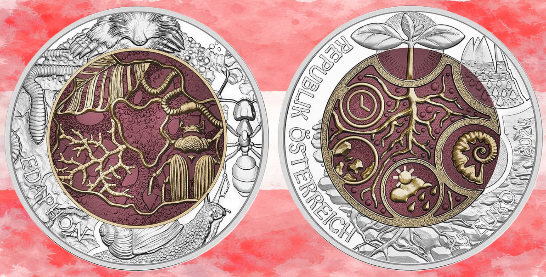 Austria. 25 Euros, Niobio. 2024. Edaphon.