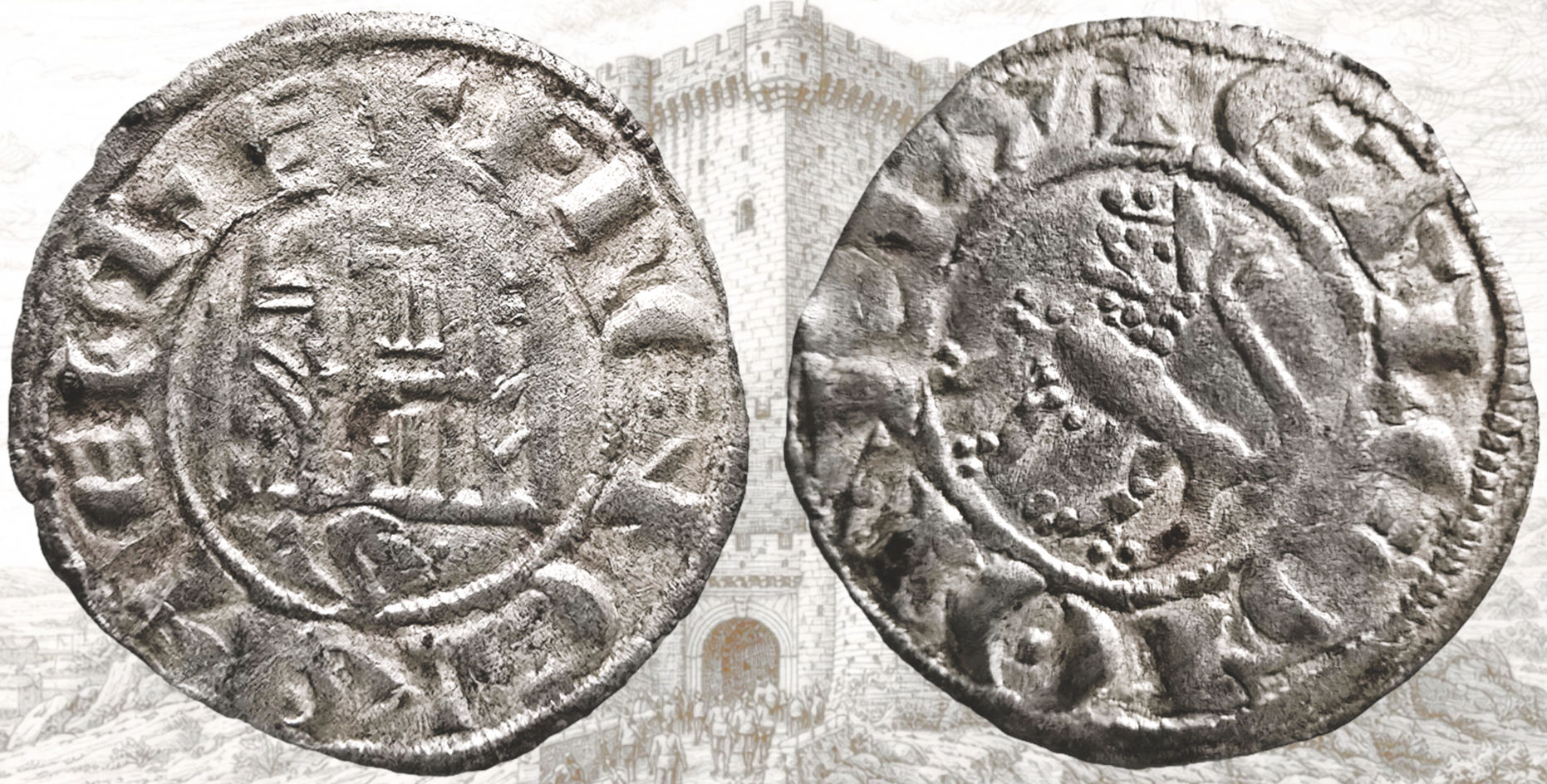 Fernando IV. Dinero fernandino. Pepión. Sevilla.