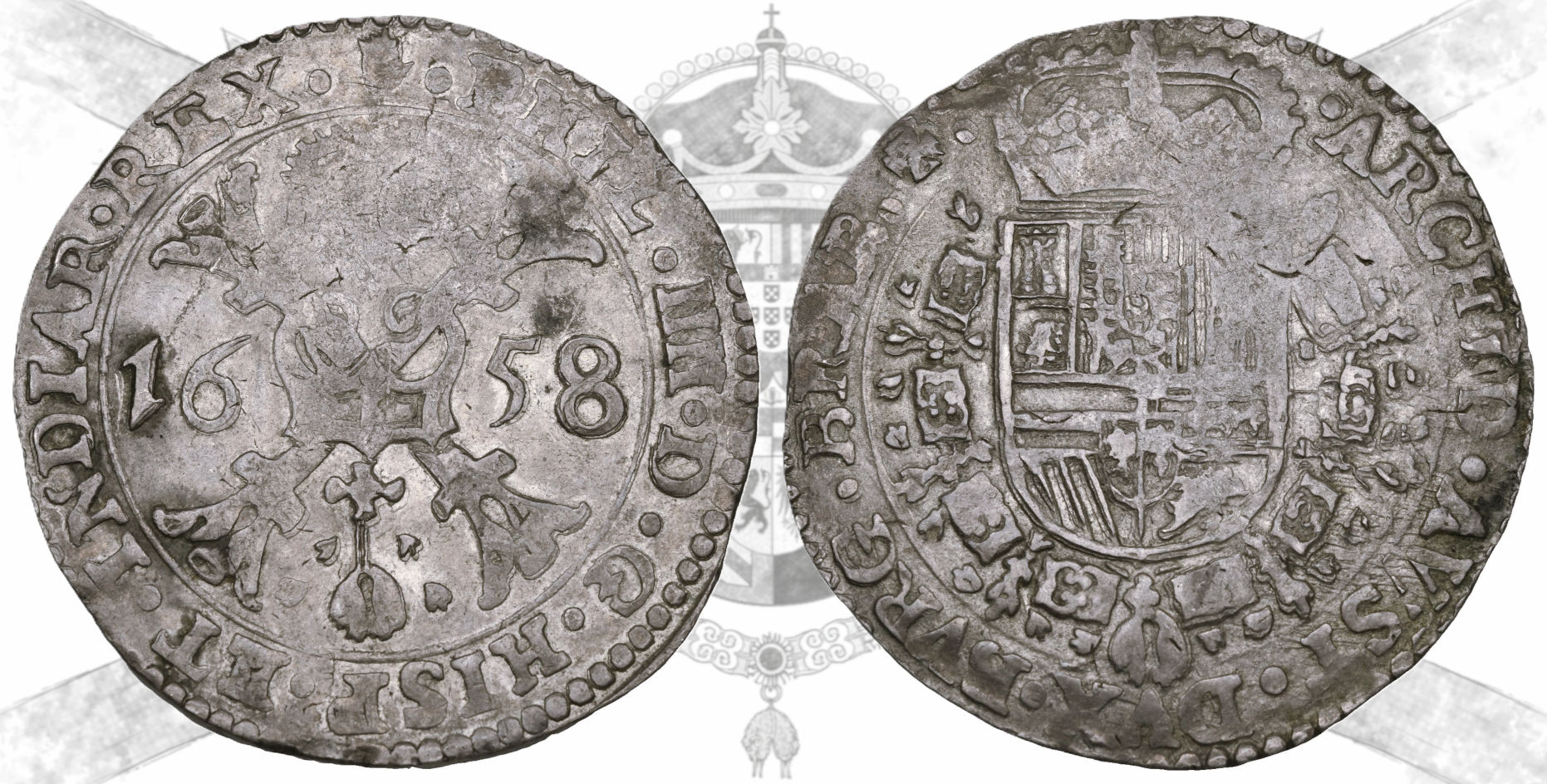 Felipe IV. 1658. Amberes. 1 patagón.
