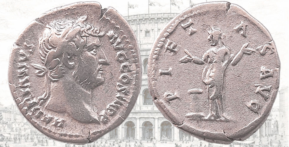 Denario de Adriano. RIC II Hadrian 2022. Pietas.